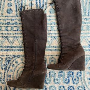 SOLD Stuart Weitzman Suede Lace Up Boots
